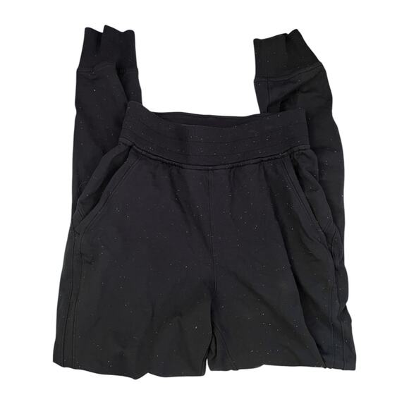lululemon athletica Pants - Lululemon LA Warm Down High-Rise Jogger Black Confetti Size 2